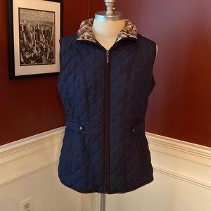 Weatherproof faux fur lined vest